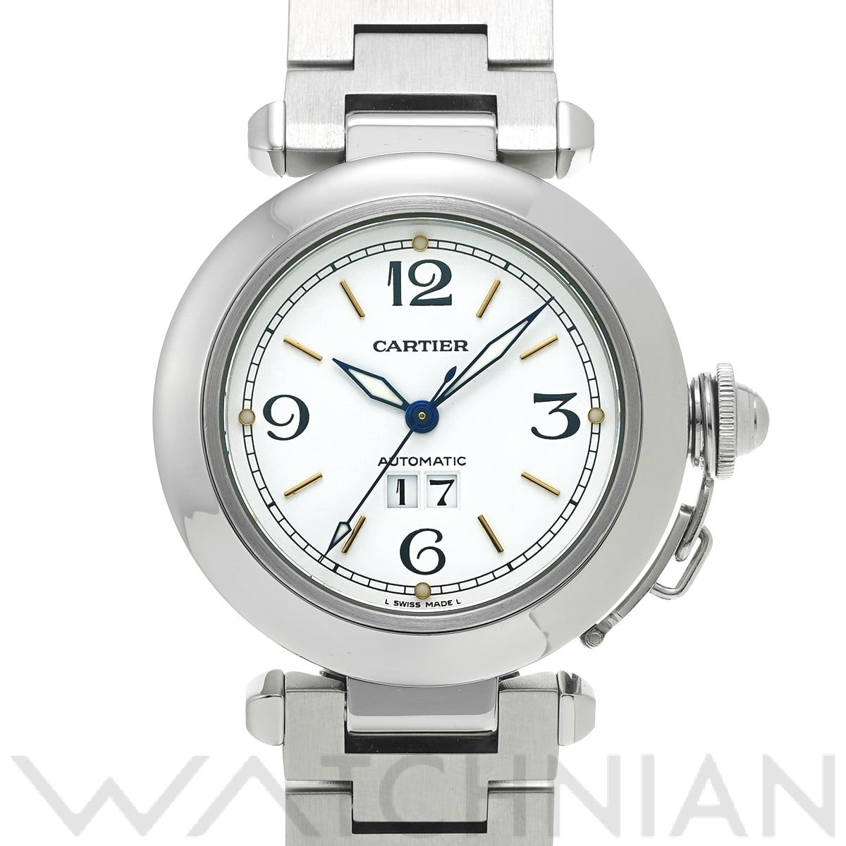 カルティエ パシャC W31044M7 ホワイト ユニセックス 時計 【中古】【wristwatch】