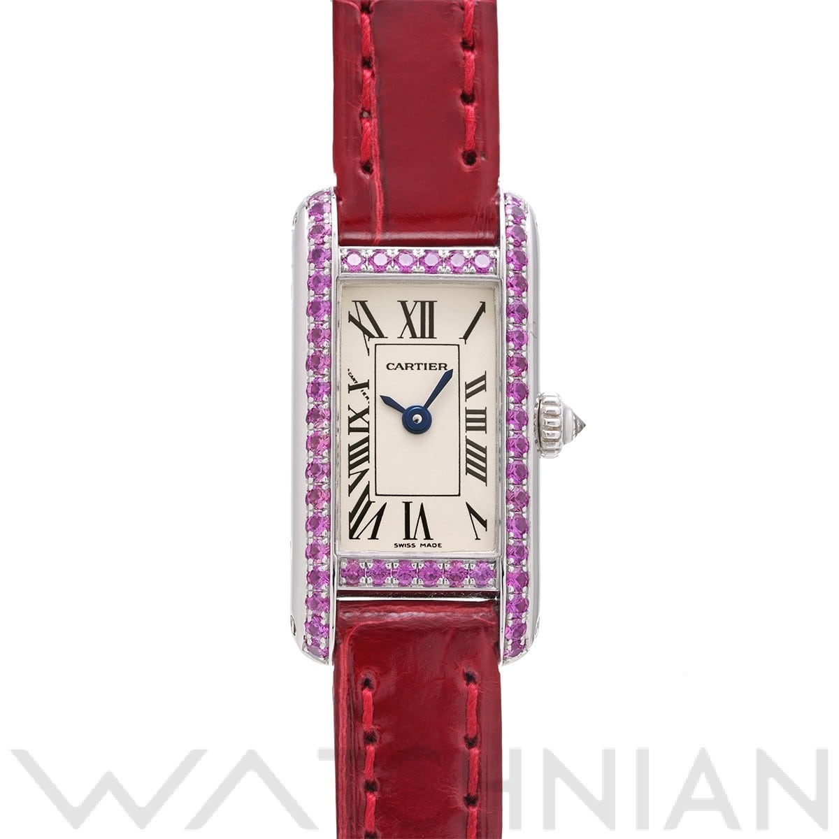 カルティエ タンク アロンジェ WB302831 ホワイト レディース 時計 【中古】【wristwatch】