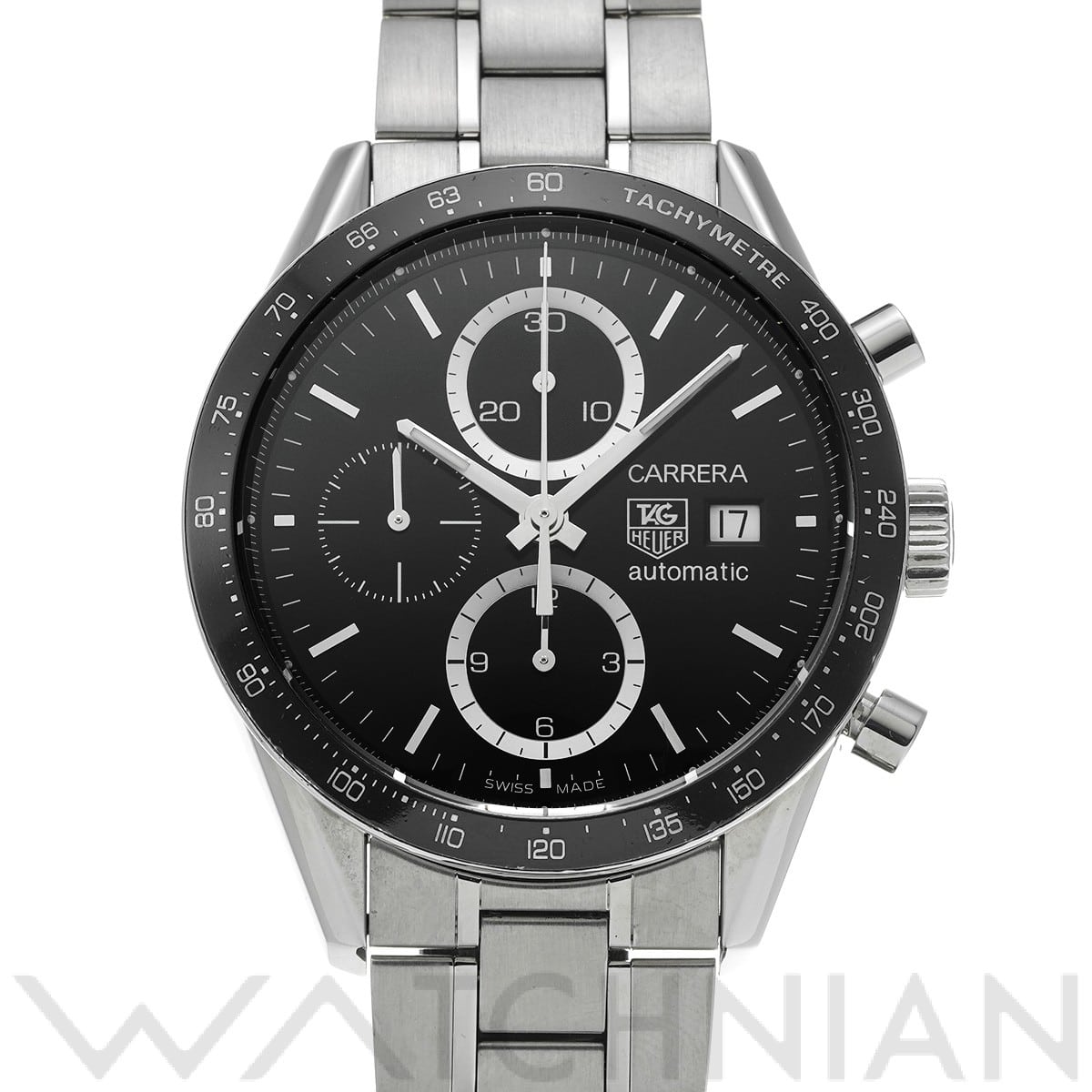タグ ホイヤー / TAG HEUER カレラ キャリバー16 クロノグラフ CV2010.BA0786 ブラック メンズ 時計 【中古】【wristwatch】