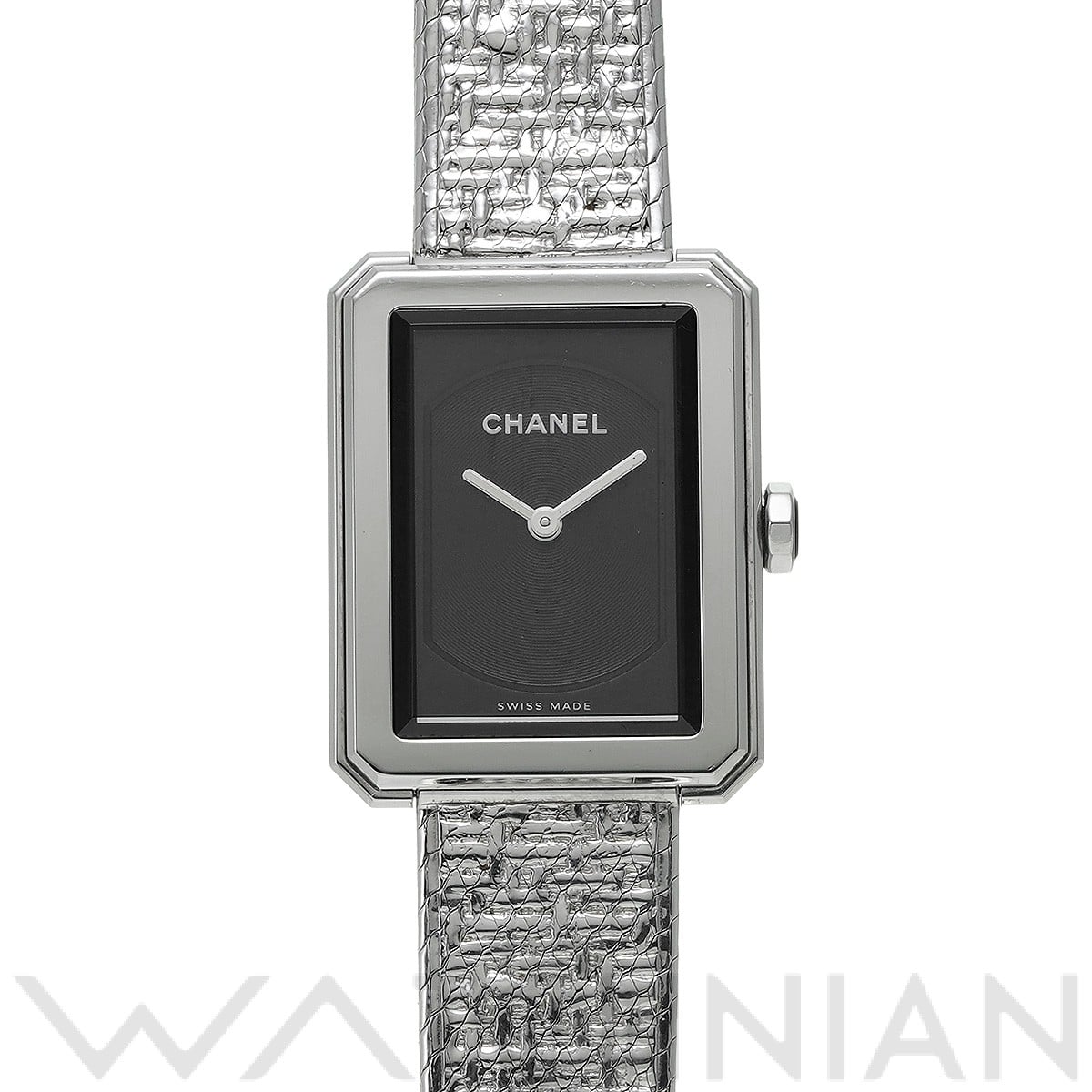 シャネル ボーイフレンド ツイード H4876 ブラック レディース 時計 【中古】【wristwatch】