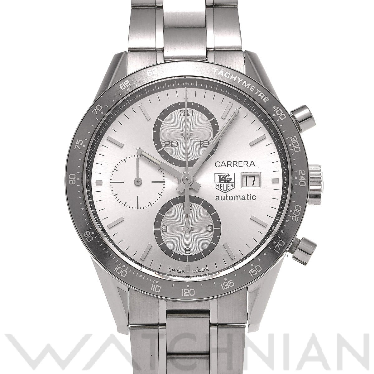 タグ ホイヤー カレラ キャリバー16 クロノグラフ CV2011.BA0786 シルバー メンズ 時計 【中古】【wristwatch】