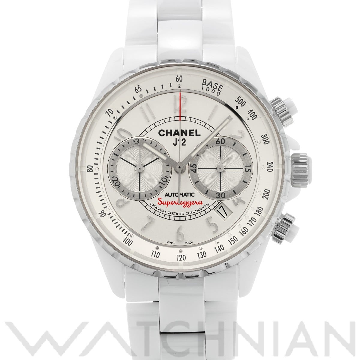 シャネル / CHANEL J12 スーパーレッジェーラ 41MM H3410 シルバー メンズ 時計 【中古】【wristwatch】