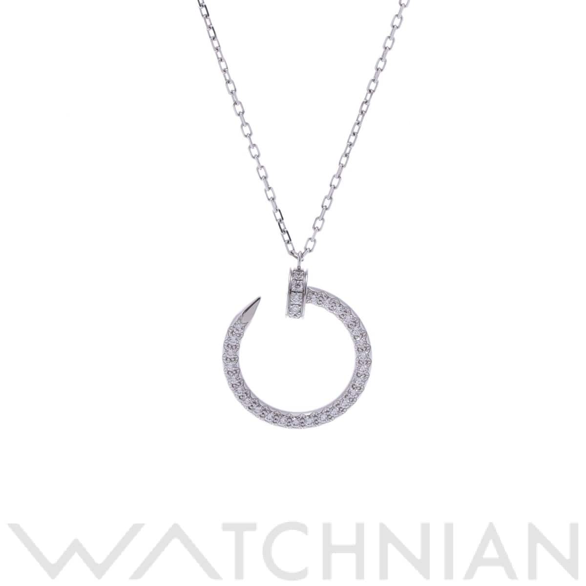 カルティエ ジュストアンクル ネックレス パヴェダイヤ シルバー K18ホワイトゴールド WG レディース ジュエリー 【中古】【jewelry】