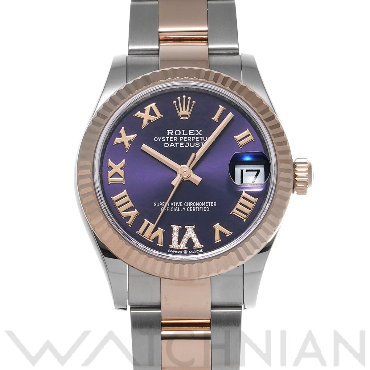 ロレックス デイトジャスト 31 278271 オーベルジーヌ/ダイヤモンド ユニセックス 時計 【中古】【wristwatch】