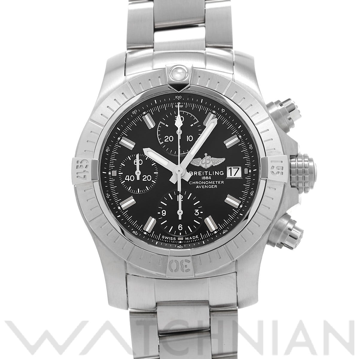 ブライトリング / BREITLING アベンジャー クロノグラフ 43 A13385101B1A1 ブラック メンズ 時計 【中古】【wristwatch】