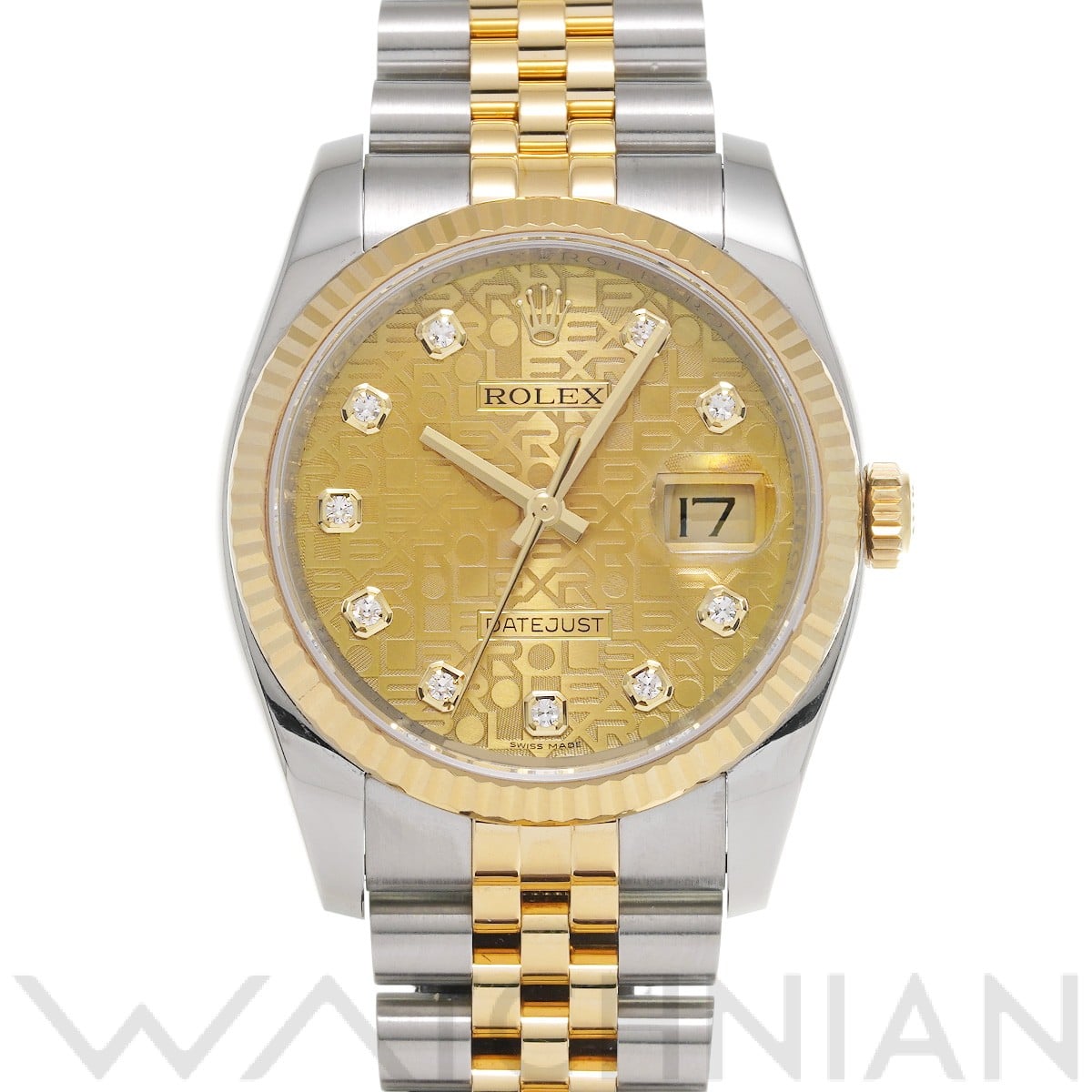 ロレックス デイトジャスト 36 116233G シャンパンコンピュータ/ダイヤモンド メンズ 時計 【中古】【wristwatch】