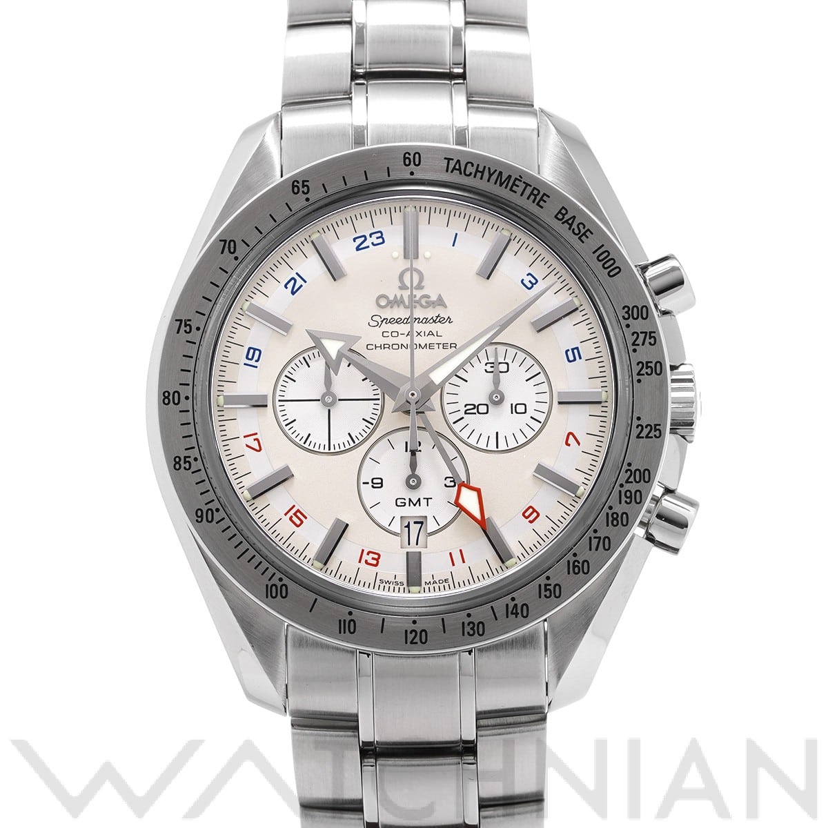 オメガ / OMEGA スピードマスター ブロードアロー コーアクシャル GMT 3581.30 ホワイト メンズ 時計 【中古】【wristwatch】