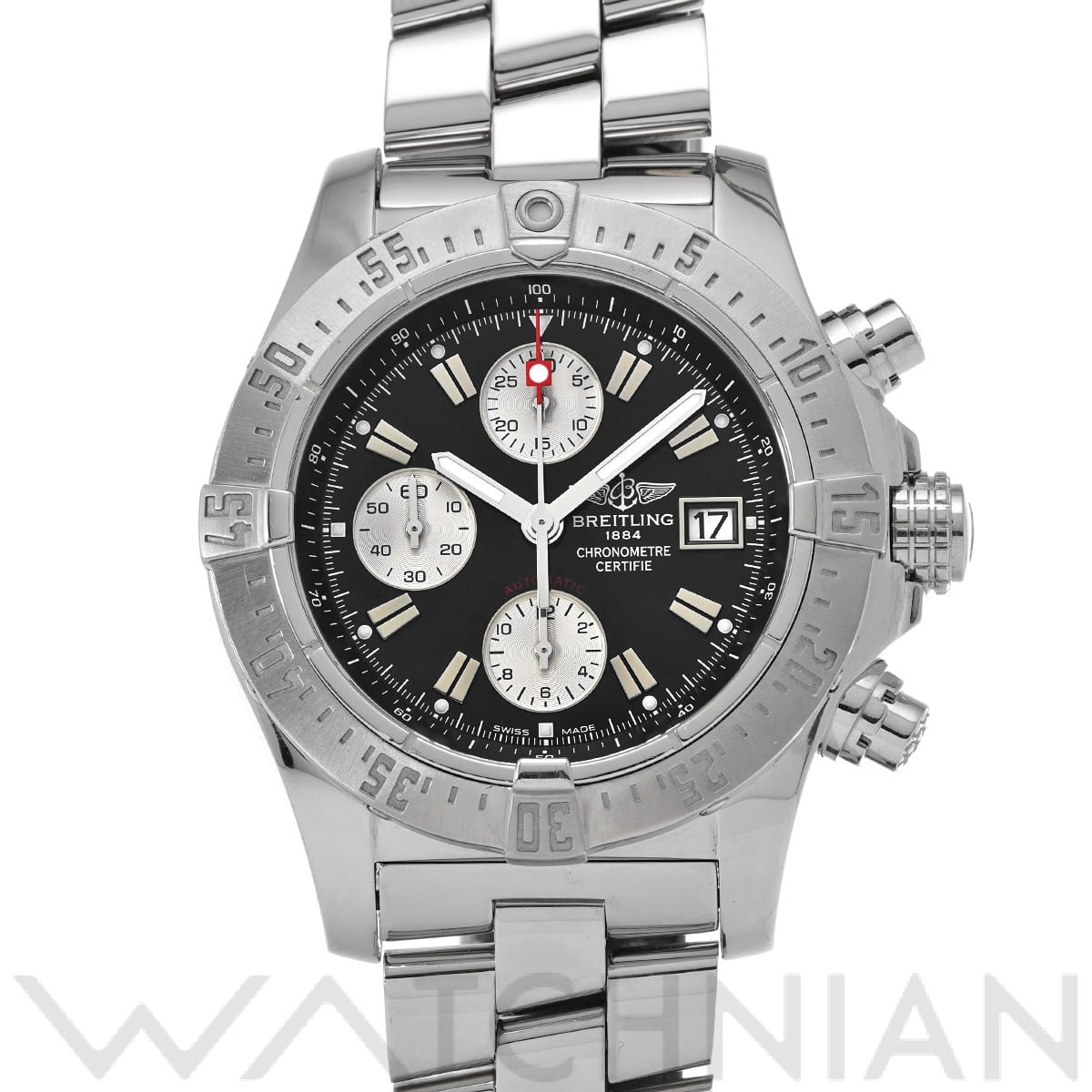 ブライトリング アベンジャー ボルケーノ A338B95PRS ブラック/シルバー メンズ 時計 【中古】【wristwatch】