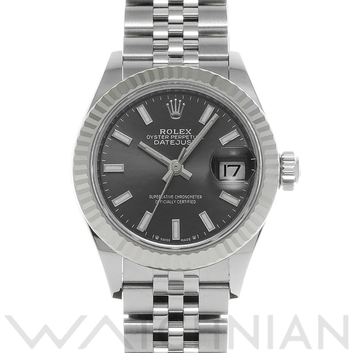 ロレックス レディ デイトジャスト 28 279174 ダークグレー レディース 時計 【中古】【wristwatch】