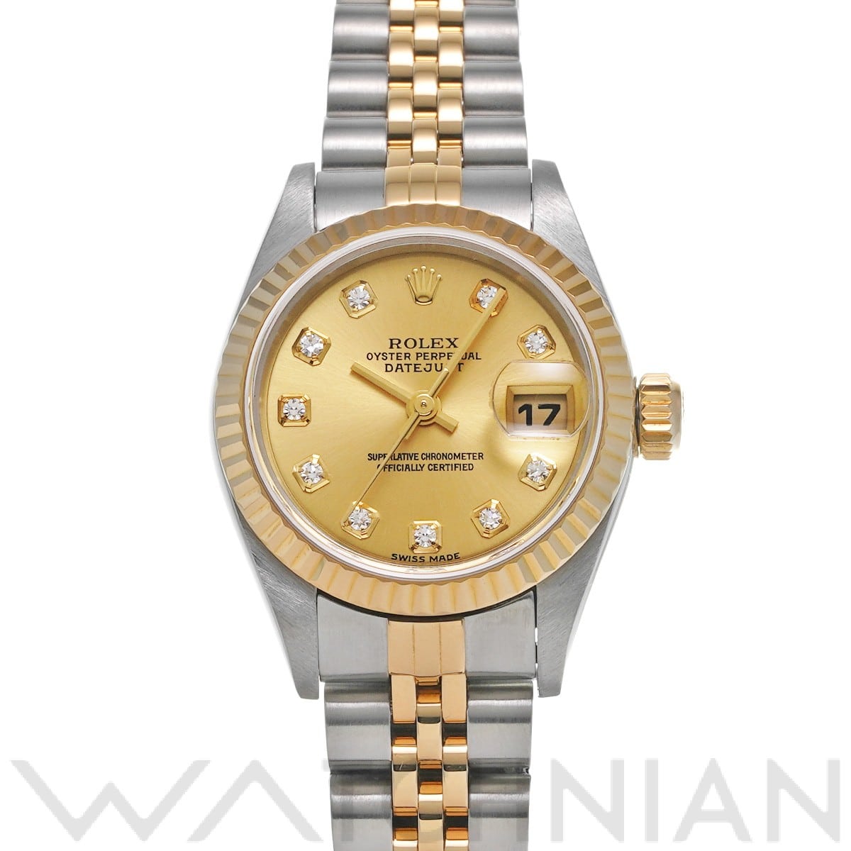 ロレックス デイトジャスト 79173G シャンパン/ダイヤモンド レディース 時計 【中古】【wristwatch】