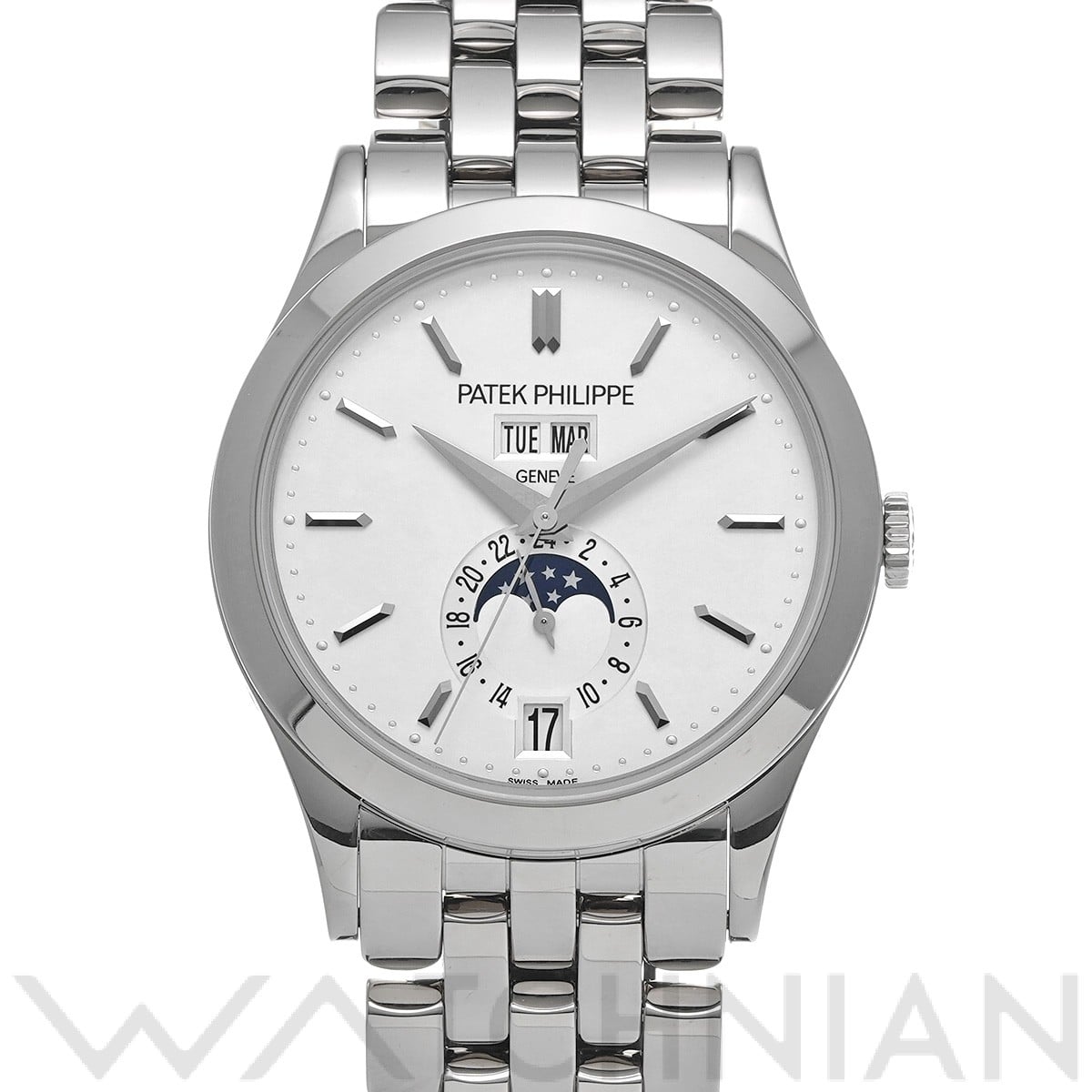 パテック フィリップ アニュアルカレンダー ムーンフェイズ 5396/1G-010 シルバー メンズ 時計 【中古】【wristwatch】