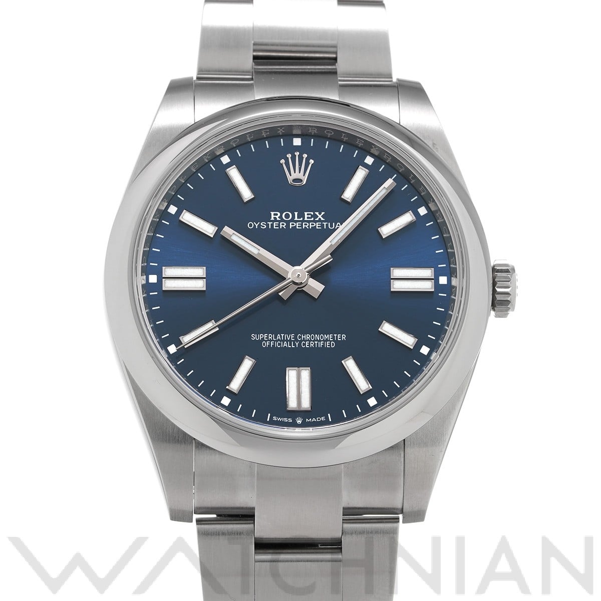 ロレックス オイスターパーペチュアル 41 124300 ブライトブルー メンズ 時計 【中古】【wristwatch】