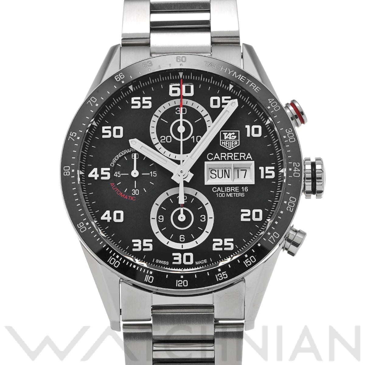 タグ ホイヤー / TAG HEUER カレラ キャリバー16 クロノグラフ デイデイト CV2A1R.BA0799 ブラック メンズ 時計 【中古】【wristwatch】