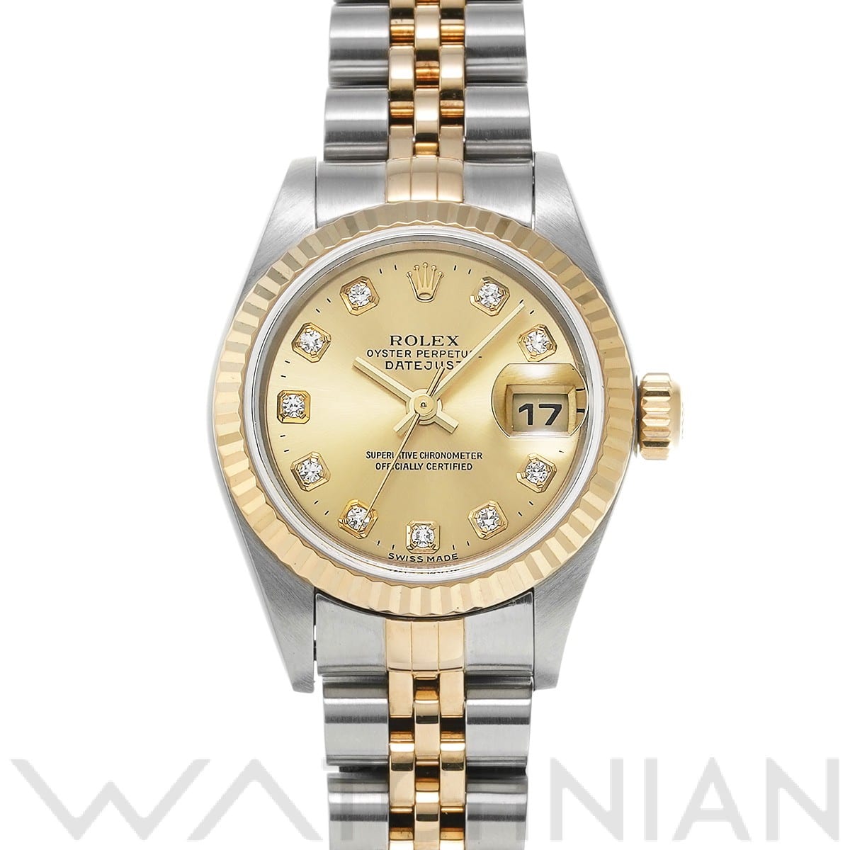 ロレックス デイトジャスト 79173G シャンパン/ダイヤモンド レディース 時計 【中古】【wristwatch】