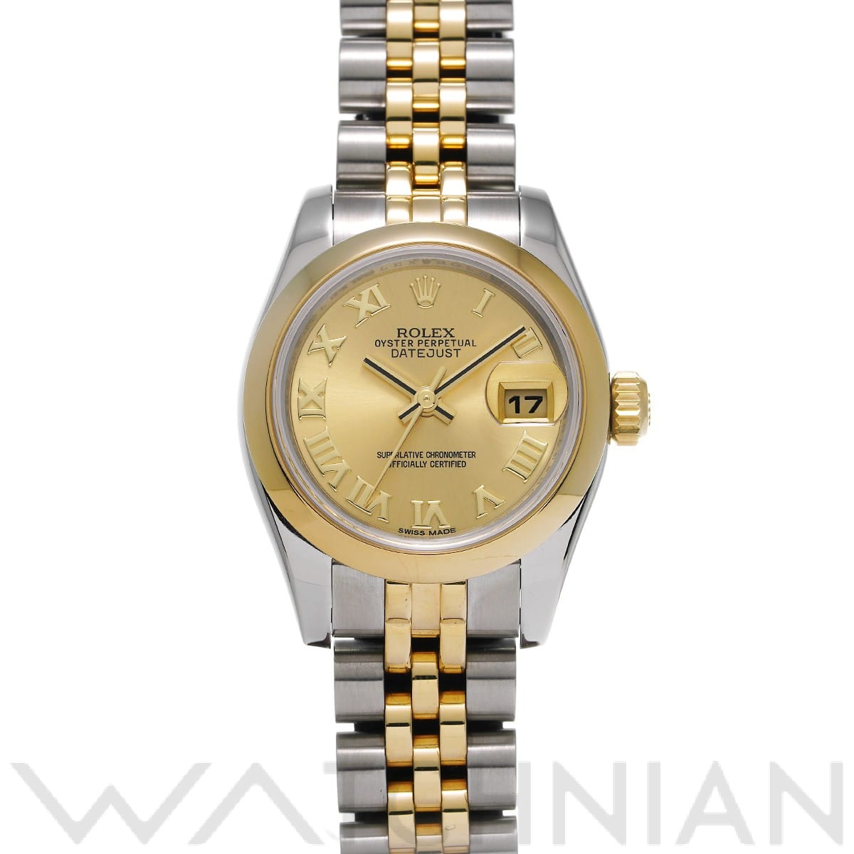 ロレックス レディ デイトジャスト 26 179163 シャンパン レディース 時計 【中古】【wristwatch】