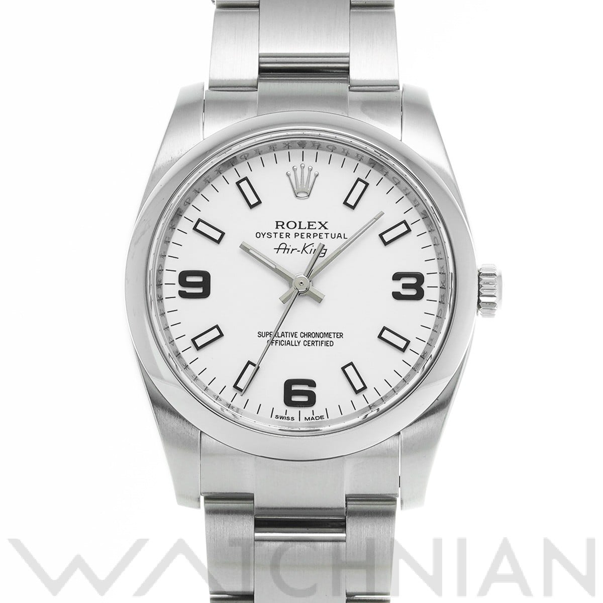 ロレックス エアキング 114200 ホワイト メンズ 時計 【中古】【wristwatch】