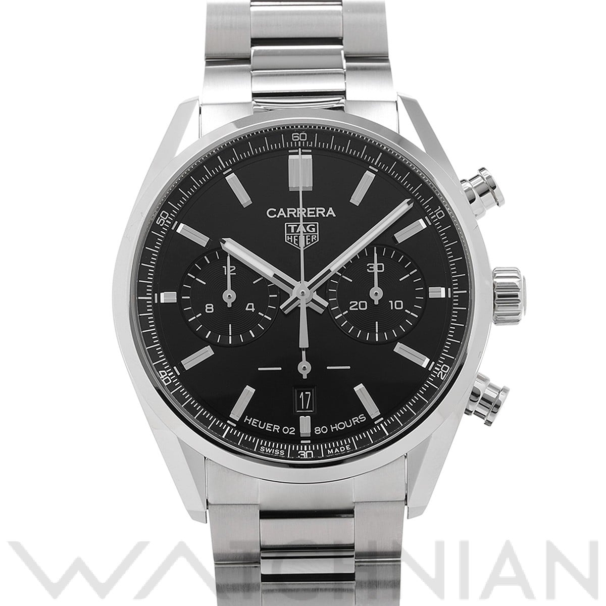 タグ ホイヤー / TAG HEUER カレラ キャリバーホイヤー02 クロノグラフ CBN2010.BA0642 ブラック メンズ 時計 【中古】【wristwatch】