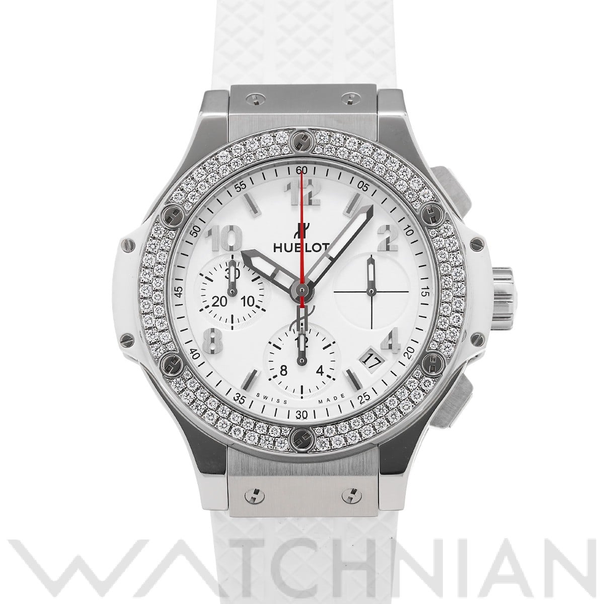 ウブロ / HUBLOT ビッグバン スチール ホワイト ダイヤモンド 342.SE.230.RW.114 ホワイト メンズ 時計 【中古】【wristwatch】