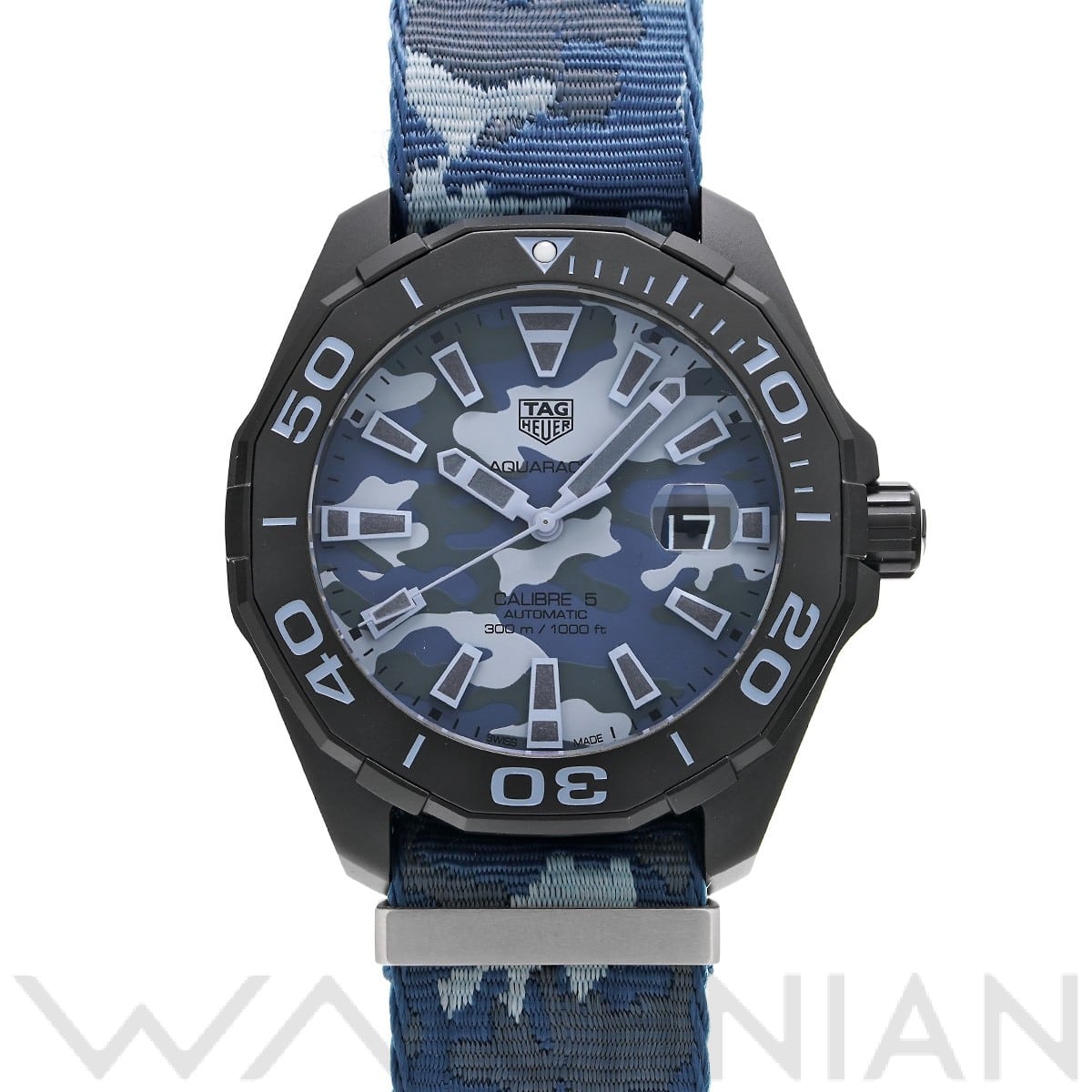タグ ホイヤー / TAG HEUER アクアレーサー キャリバー5 カモフラージュ WAY208D.FC8221 ブルー メンズ 時計 【中古】【wristwatch】