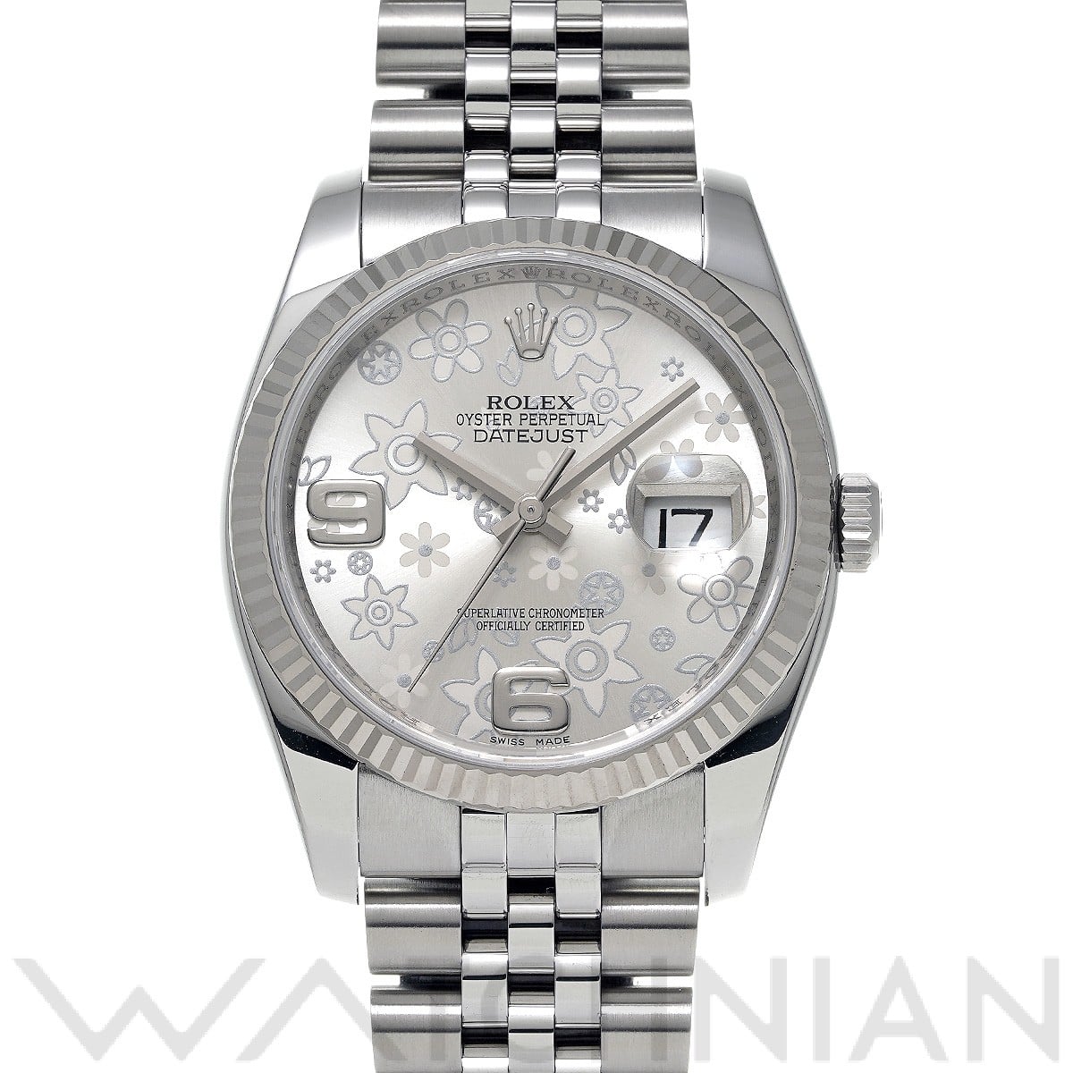 ロレックス デイトジャスト 36 116234 シルバーフラワー メンズ 時計 【中古】【wristwatch】