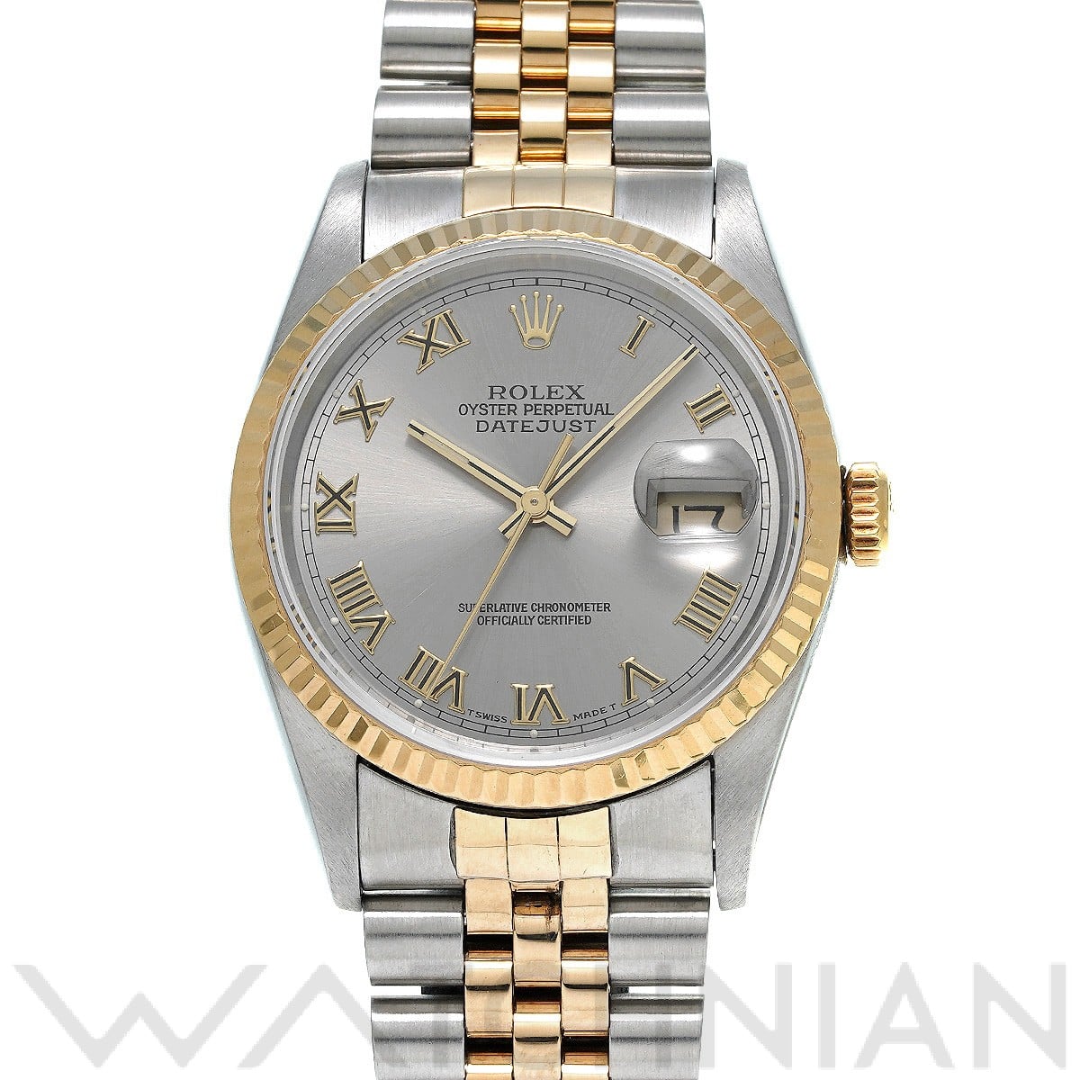 ロレックス デイトジャスト 16233 グレー メンズ 時計 【中古】【wristwatch】