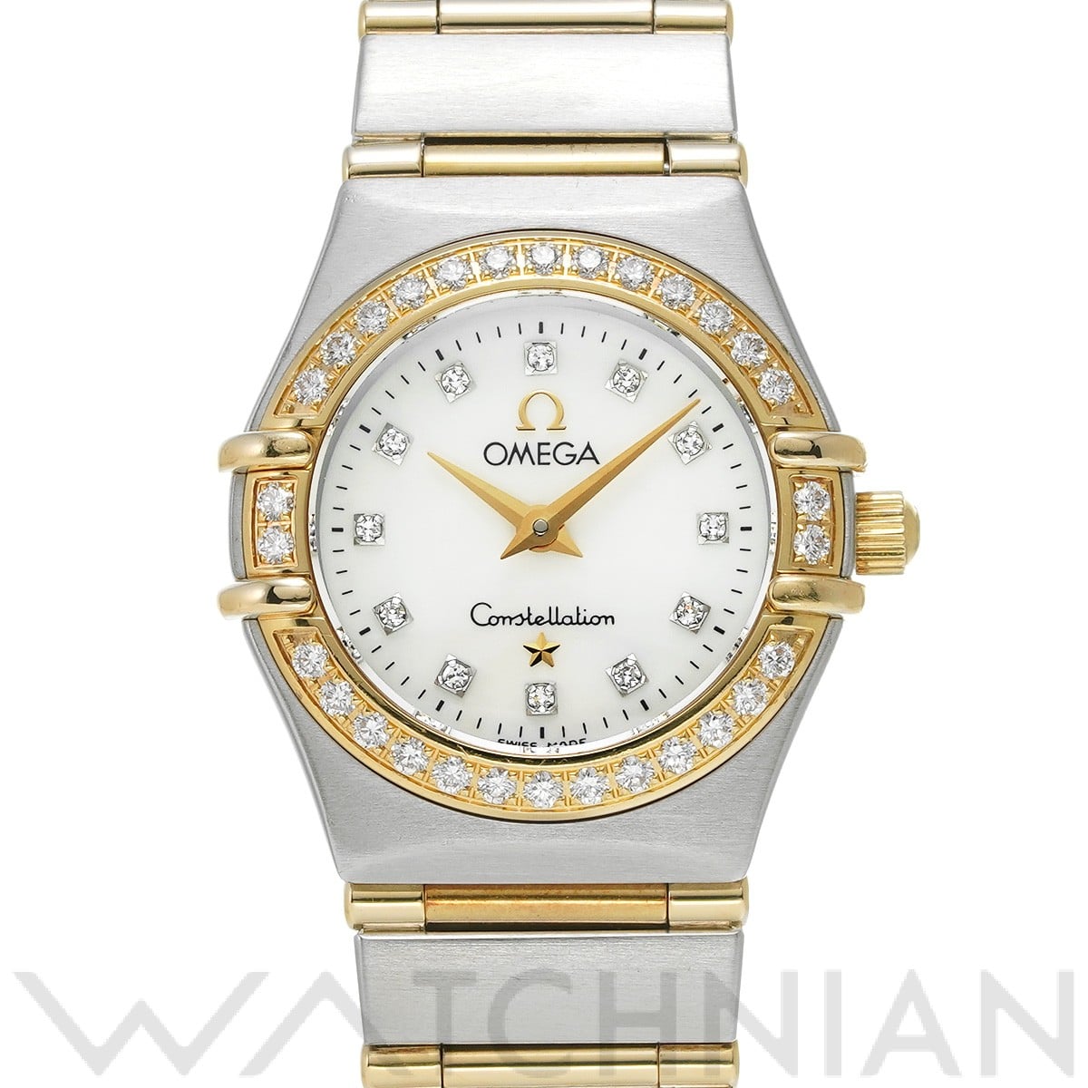 オメガ コンステレーション ミニ クォーツ 1267.75 ホワイトシェル/ダイヤモンド レディース 時計 【中古】【wristwatch】