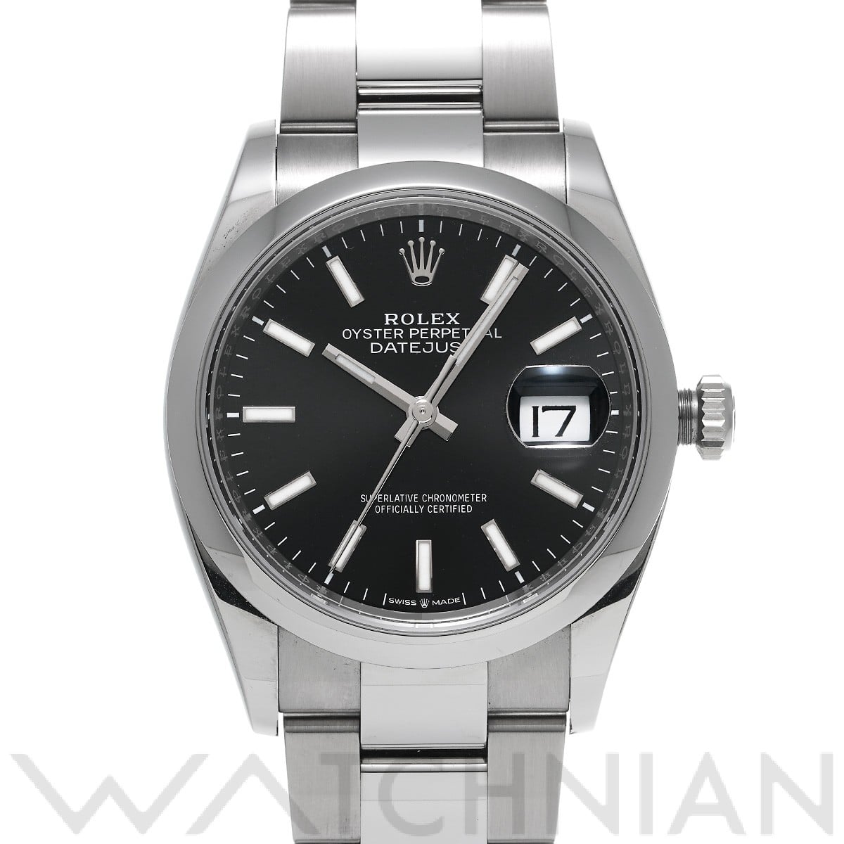 ロレックス デイトジャスト 36 126200 ブライトブラック メンズ 時計 【中古】【wristwatch】