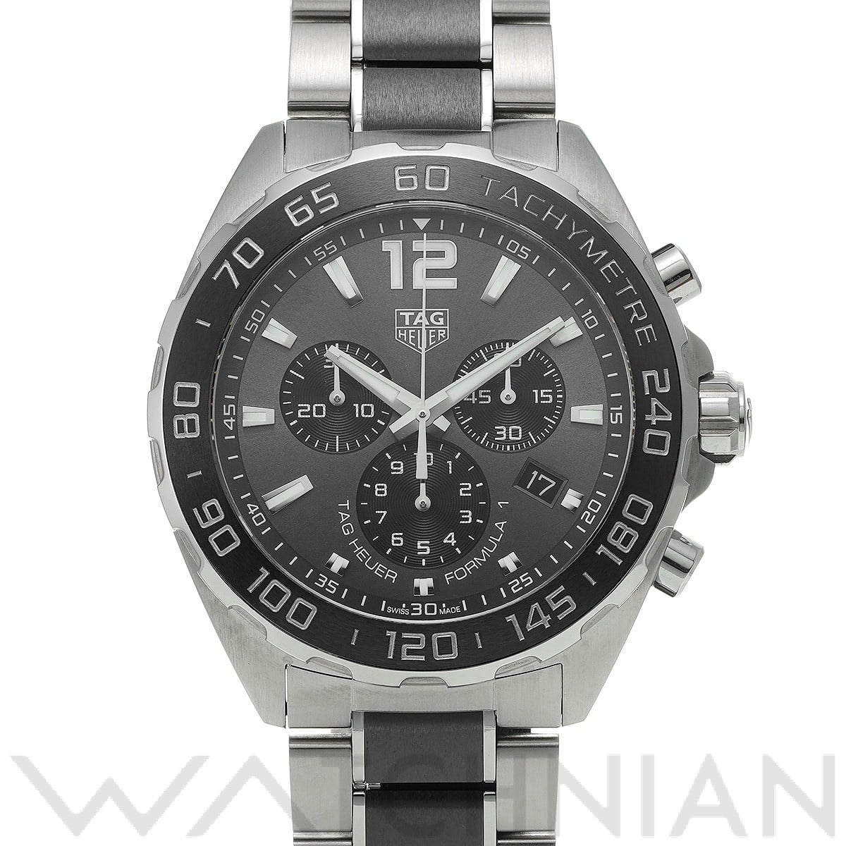 タグ ホイヤー / TAG HEUER フォーミュラ1 クォーツ クロノグラフ CAZ1011.BA0843 グレー/ブラック メンズ 時計 【中古】【wristwatch】