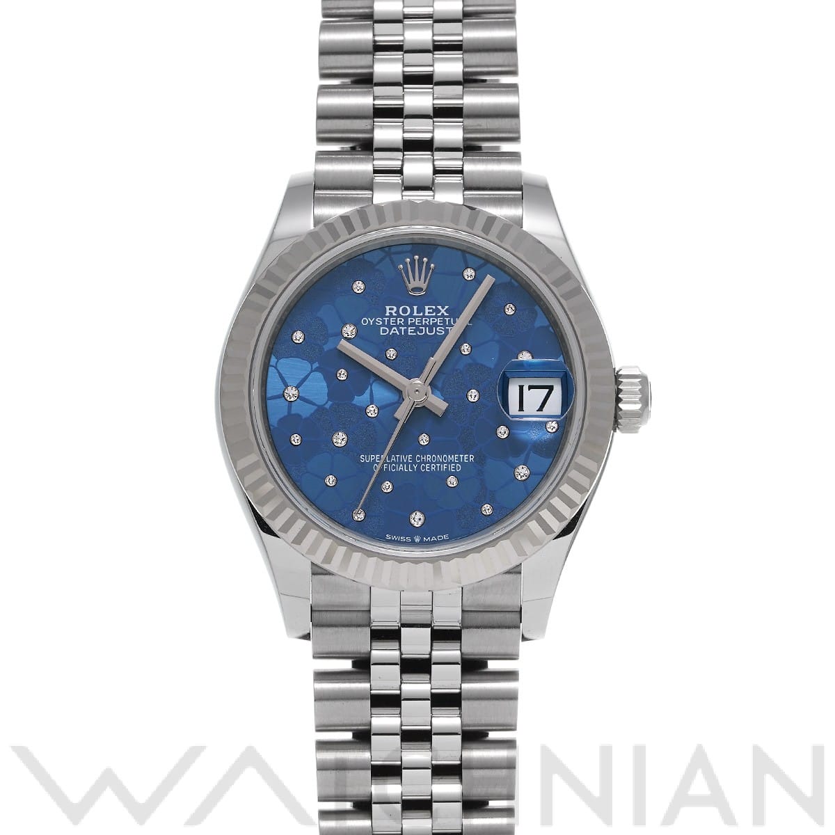 ロレックス デイトジャスト 31 278274 アズーロブルー フローラルモチーフ/ダイヤモンド ユニセックス 時計 【中古】【wristwatch】