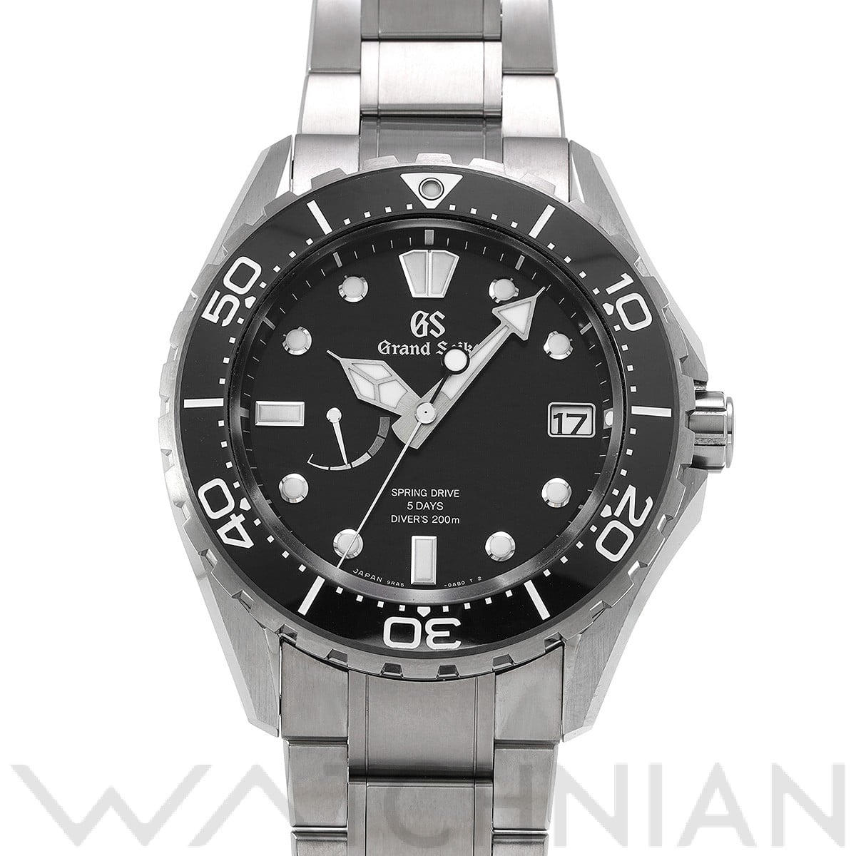 グランドセイコー エボリューション9コレクション スプリングドライブ 5デイズ ダイバーズ SLGA015 ブラック メンズ 時計 【中古】【wristwatch】