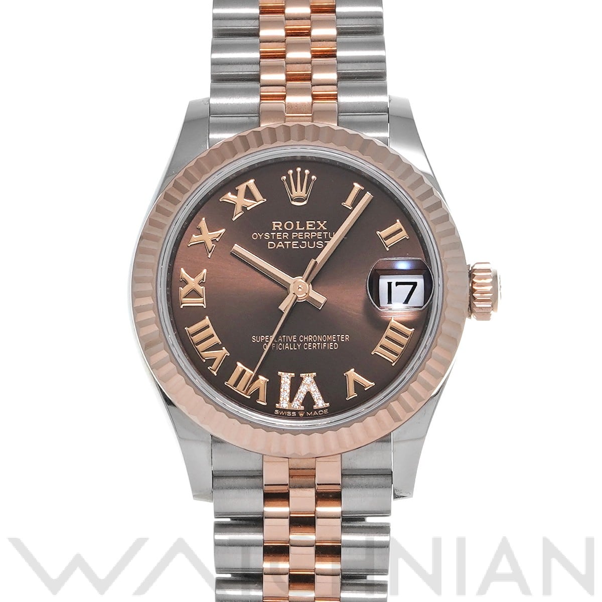 ロレックス デイトジャスト 31 278271 チョコレート/ダイヤモンド ユニセックス 時計 【中古】【wristwatch】