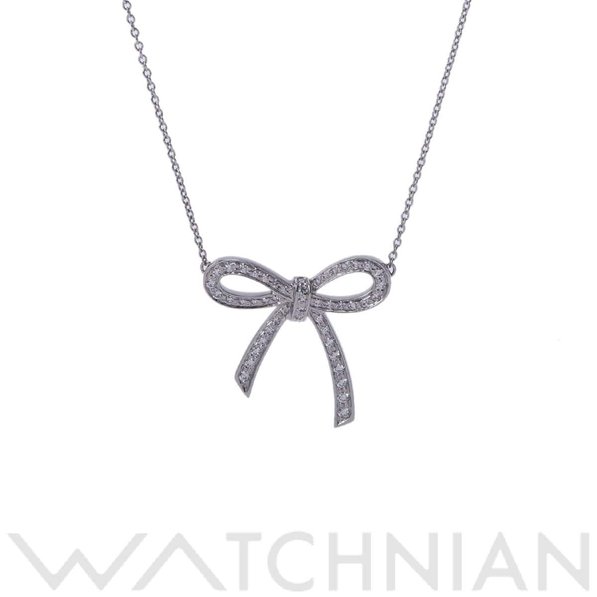 ティファニー ボウネックレス シルバー Pt950プラチナ レディース ジュエリー 【中古】【jewelry】