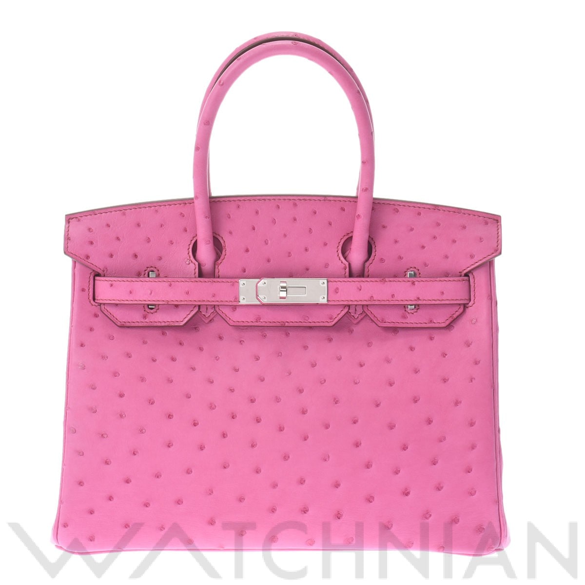 エルメス バーキン 30 フューシャピンク/パラジウム金具 オーストリッチ レディース バッグ 【未使用】【bag】