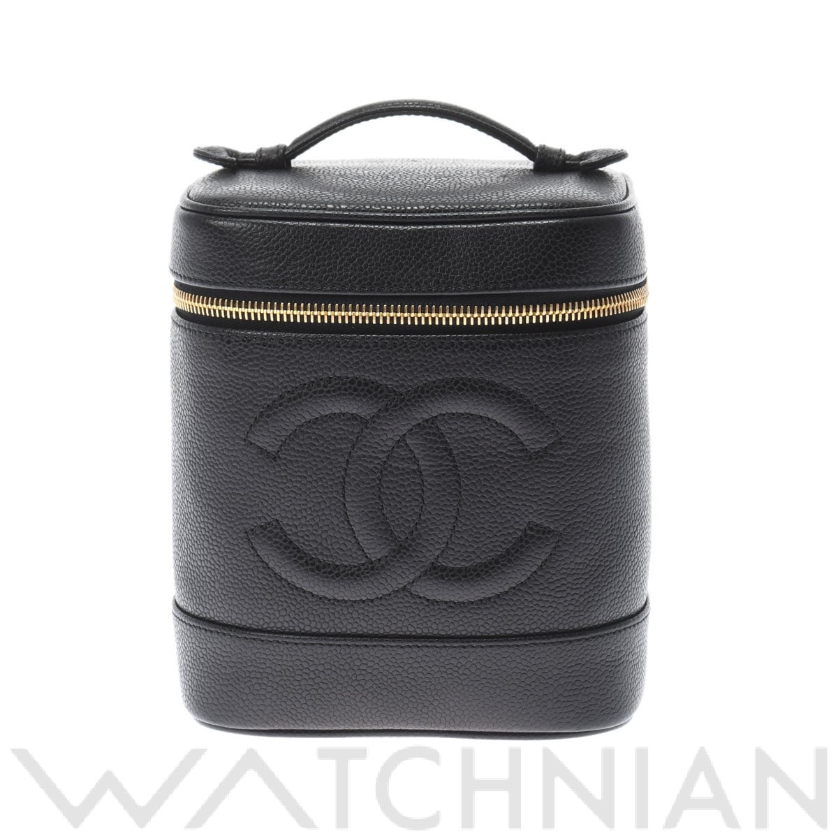 シャネル バニティ ブラック/ゴールド金具 A01998 キャビアスキン レディース バッグ 【中古】【bag】