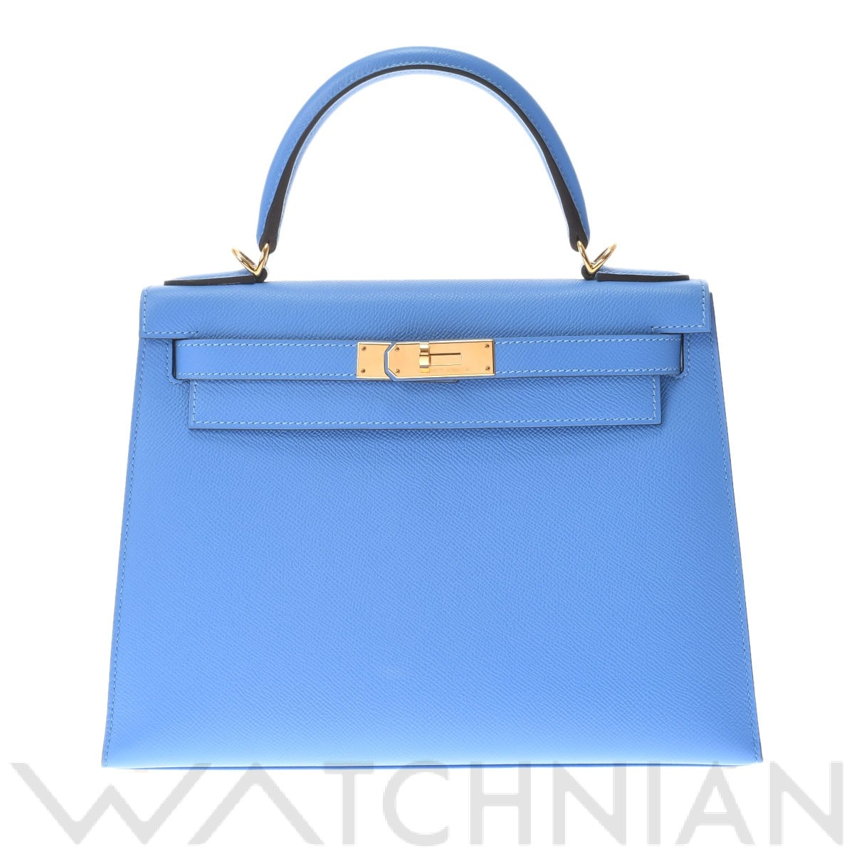 エルメス / HERMES ケリー 28 外縫い ブルーパラダイス/ゴールド金具 ヴォーエプソン レディース バッグ 【中古】【bag】