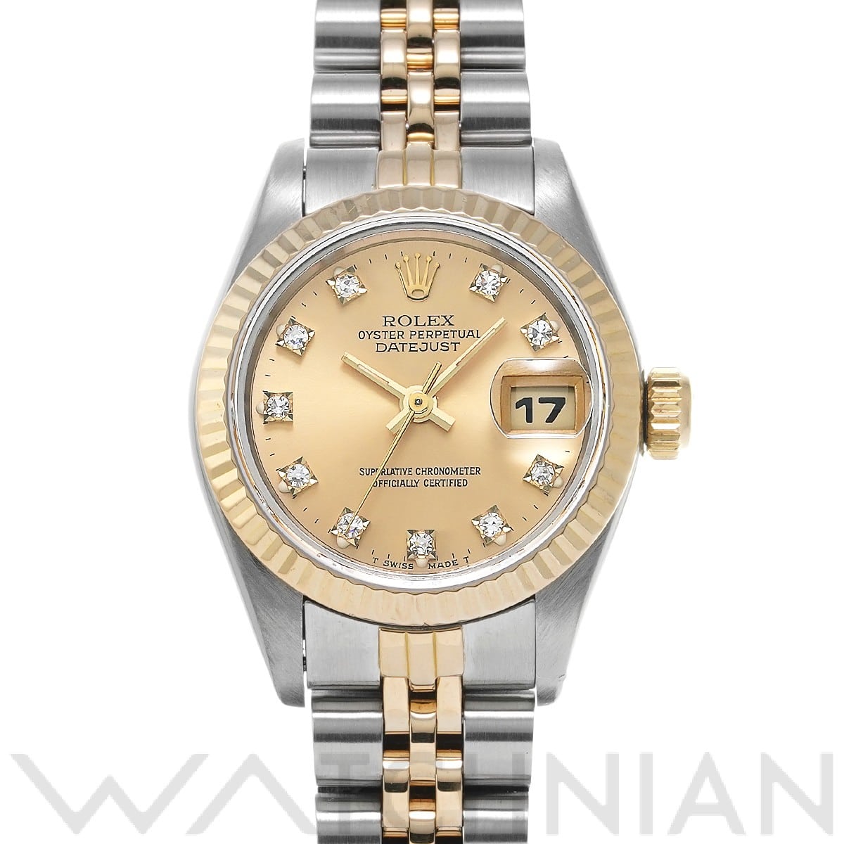 ロレックス デイトジャスト 69173G シャンパン/ダイヤモンド レディース 時計 【中古】【wristwatch】