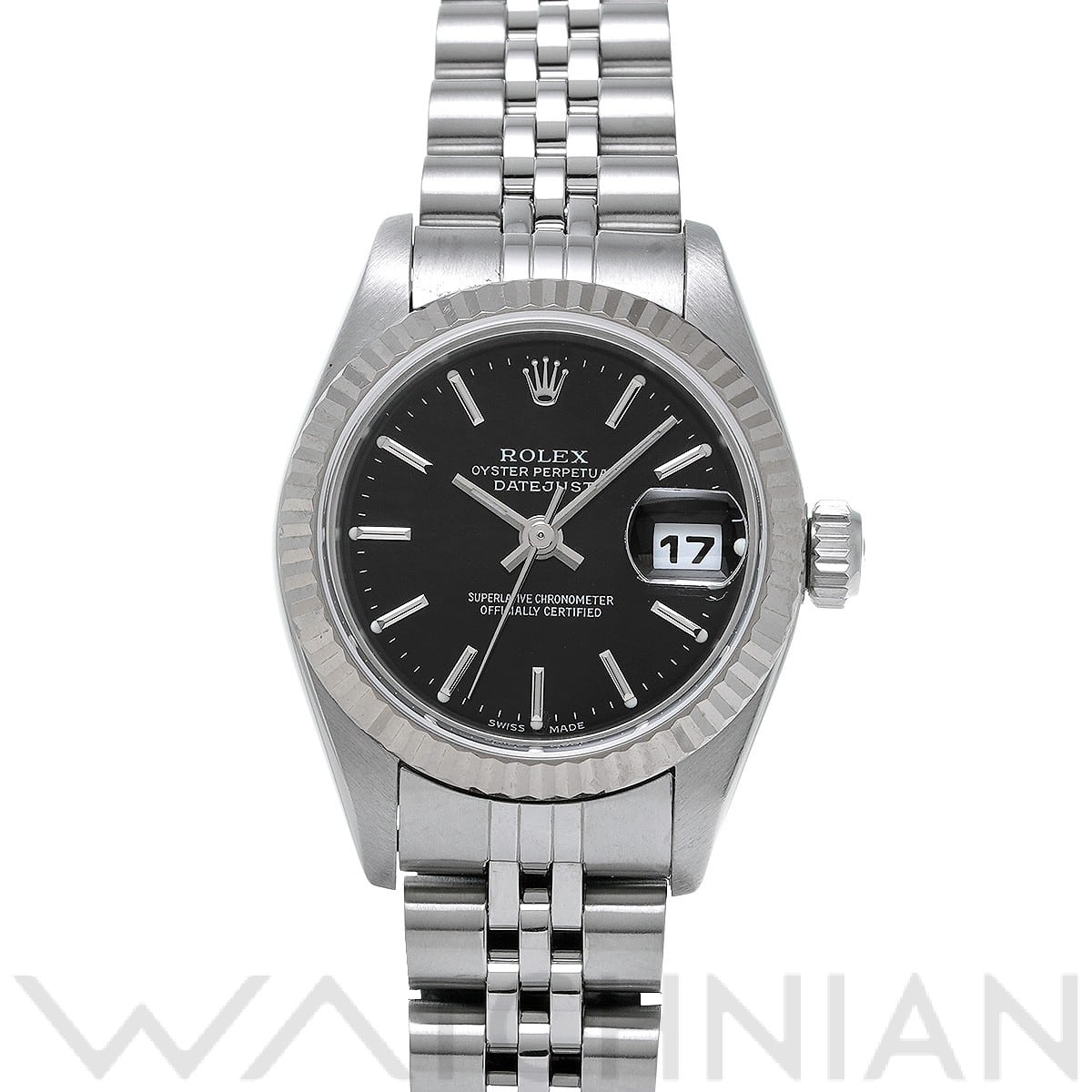 ロレックス デイトジャスト 79174 ブラック レディース 時計 【中古】【wristwatch】