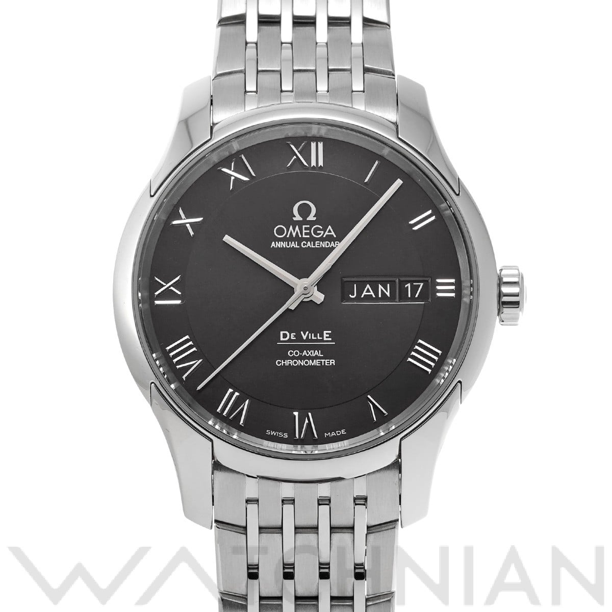 オメガ デ・ヴィル コーアクシャル アニュアルカレンダー 431.10.41.22.01.001 ブラック メンズ 時計 【中古】【wristwatch】