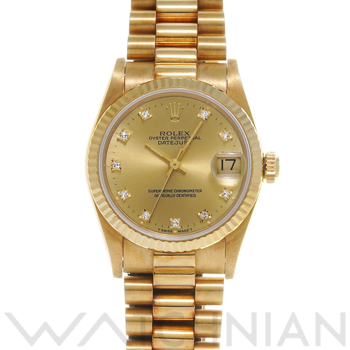 ロレックス / ROLEX デイトジャスト 68278G シャンパン/ダイヤモンド ユニセックス 時計 【中古】【wristwatch】