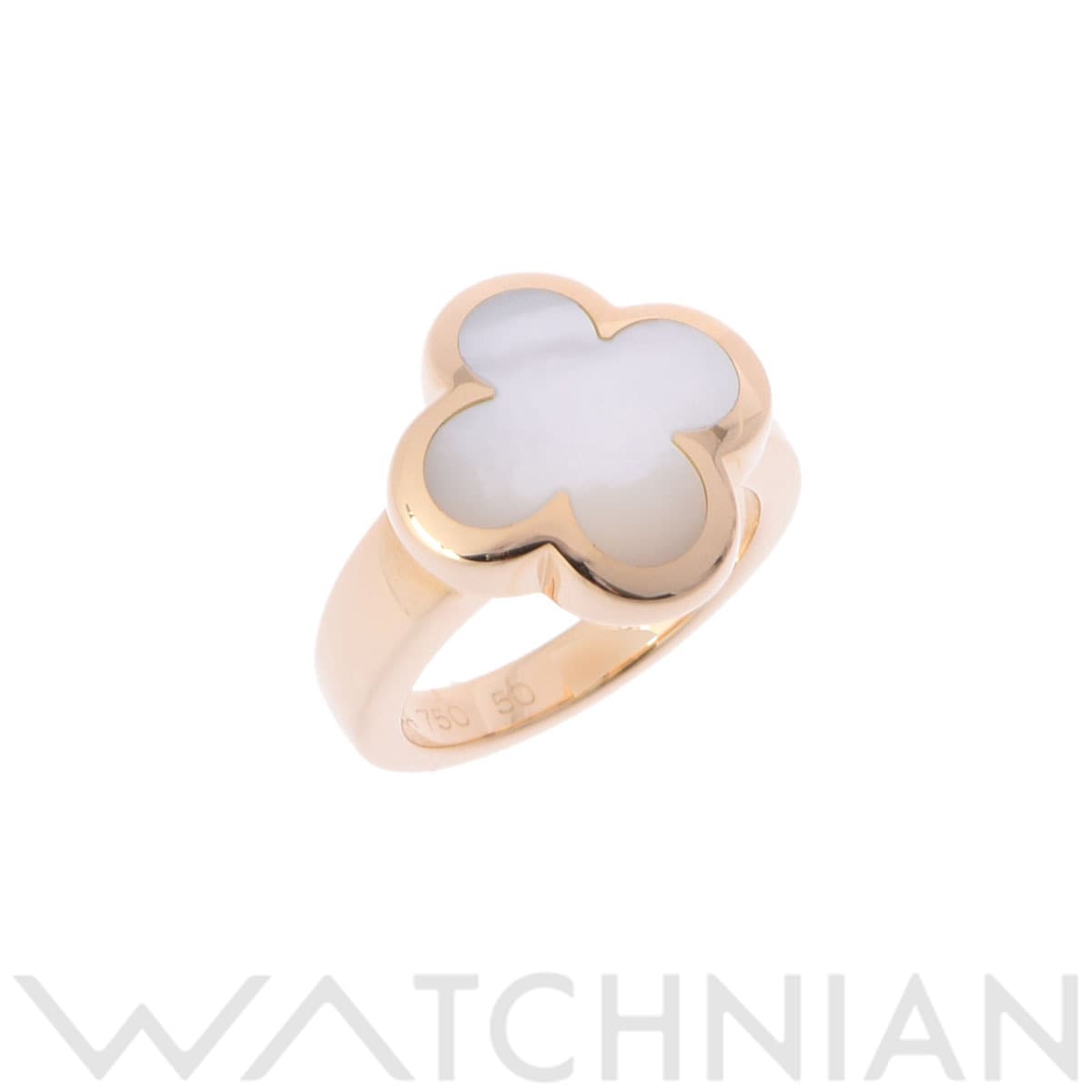 ヴァン クリーフ&アーペル ピュアアルハンブラ リング #50 ゴールド K18イエローゴールド YG レディース ジュエリー 【中古】【jewelry】