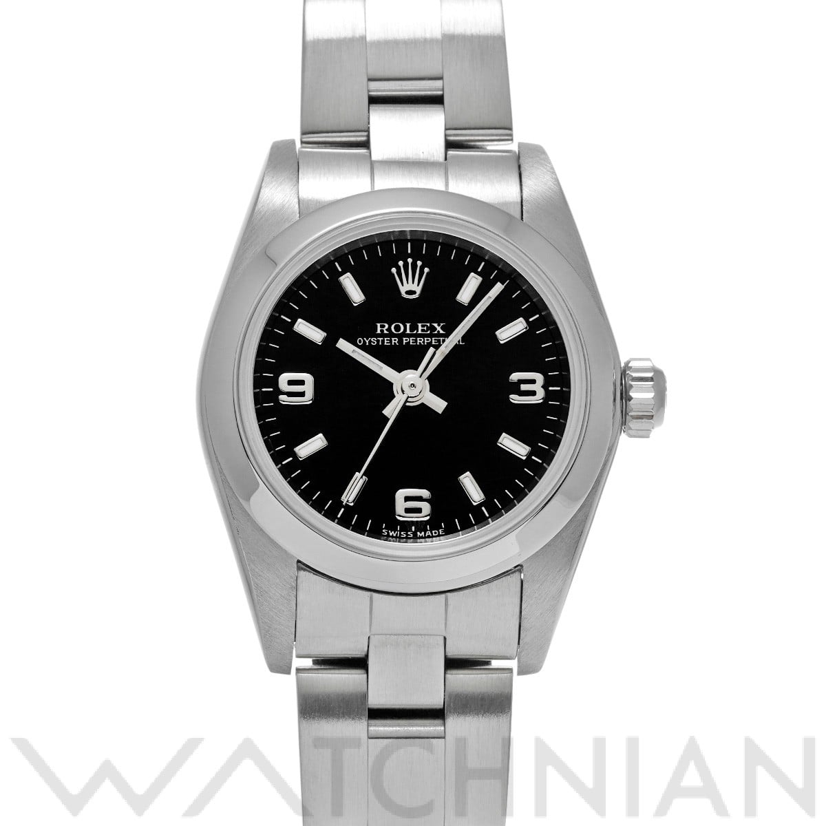ロレックス / ROLEX オイスターパーペチュアル 76080 ブラック レディース 時計 【中古】【wristwatch】
