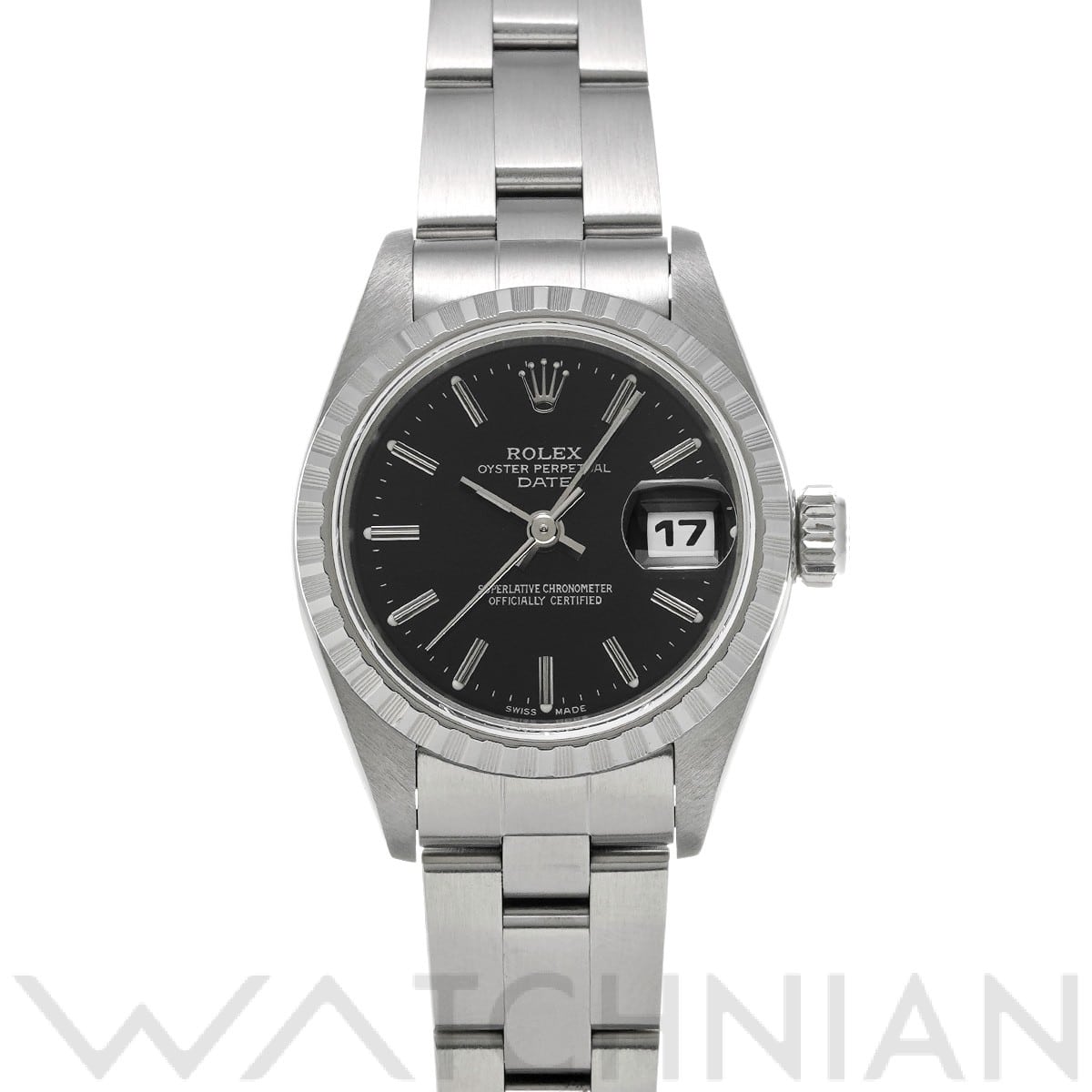 ロレックス オイスターパーペチュアル デイト 69240 ブラック レディース 時計 【中古】【wristwatch】