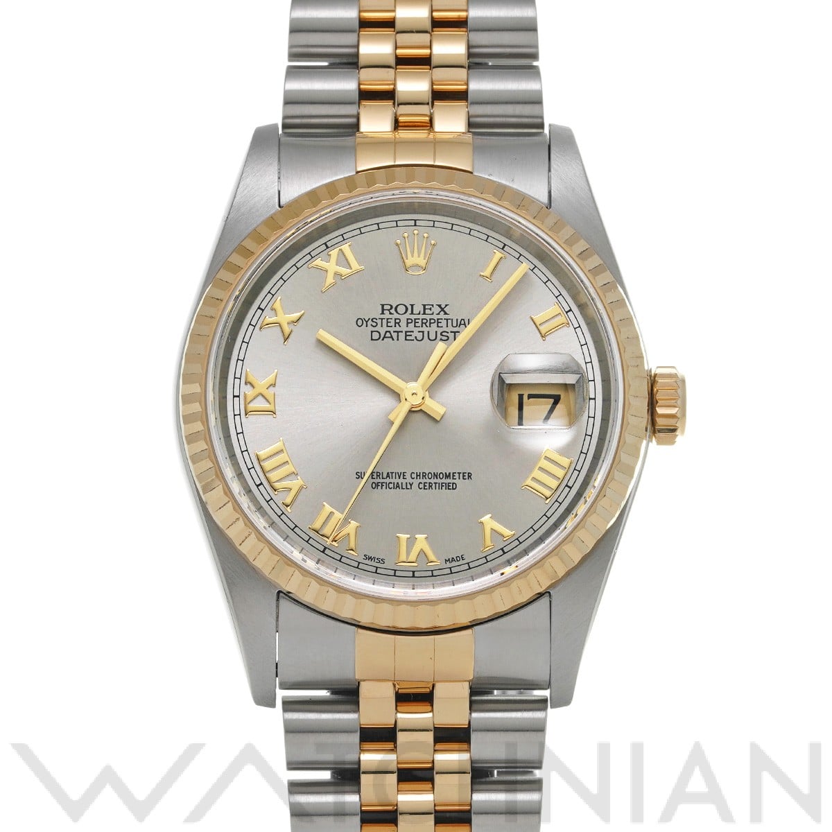 ロレックス デイトジャスト 16233 グレー メンズ 時計 【中古】【wristwatch】