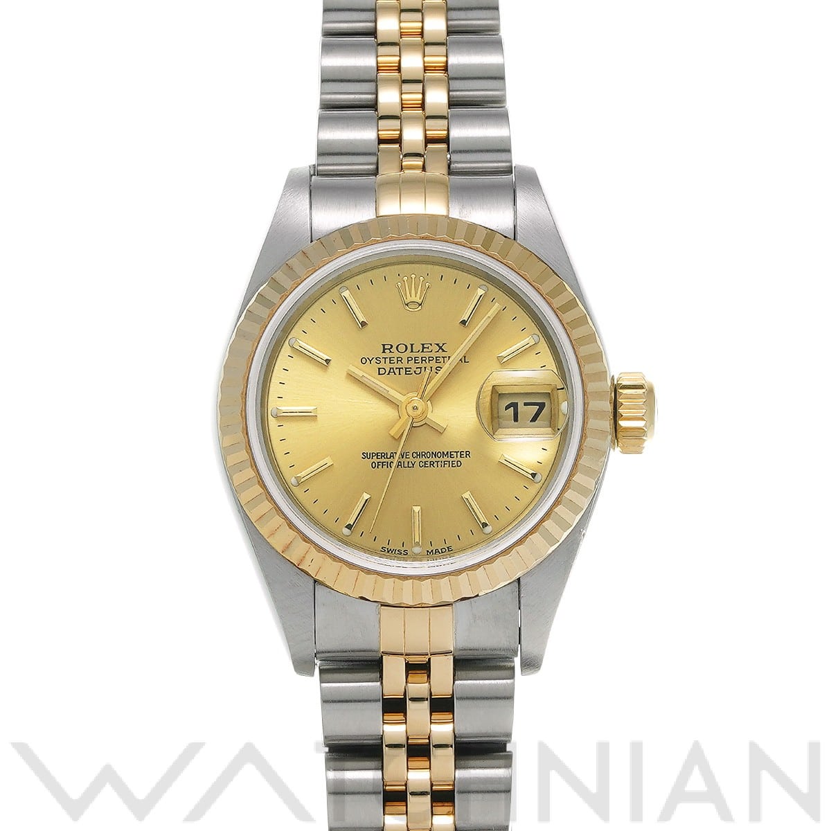 ロレックス デイトジャスト 79173 シャンパン レディース 時計 【中古】【wristwatch】