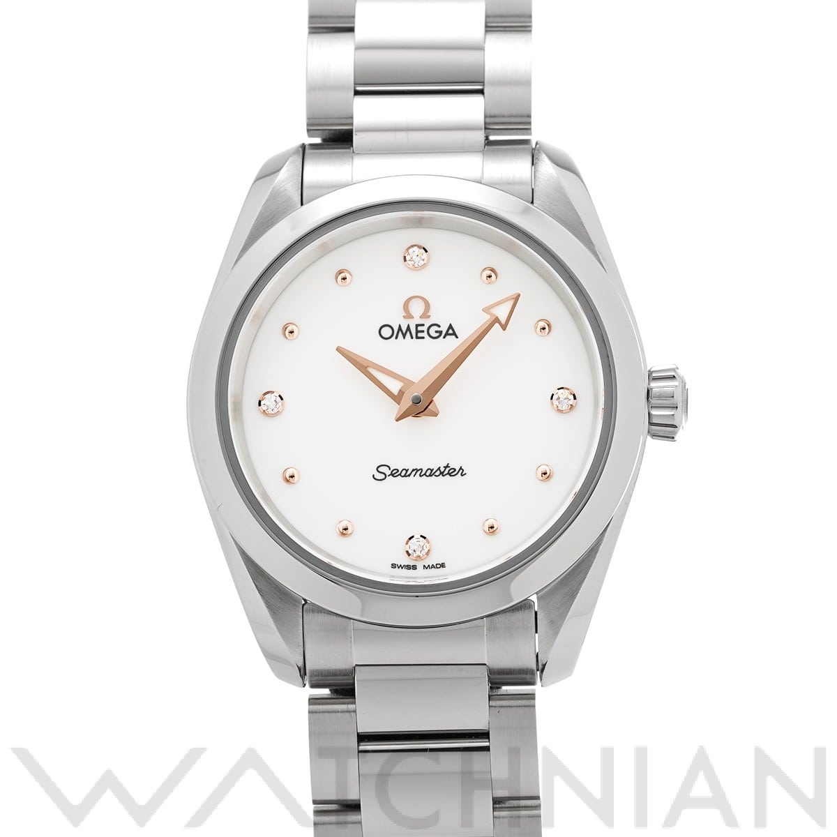 オメガ / OMEGA シーマスター アクアテラ クォーツ 220.10.28.60.54.001 シマーホワイト/ダイヤモンド レディース 時計 【中古】【wristwatch】