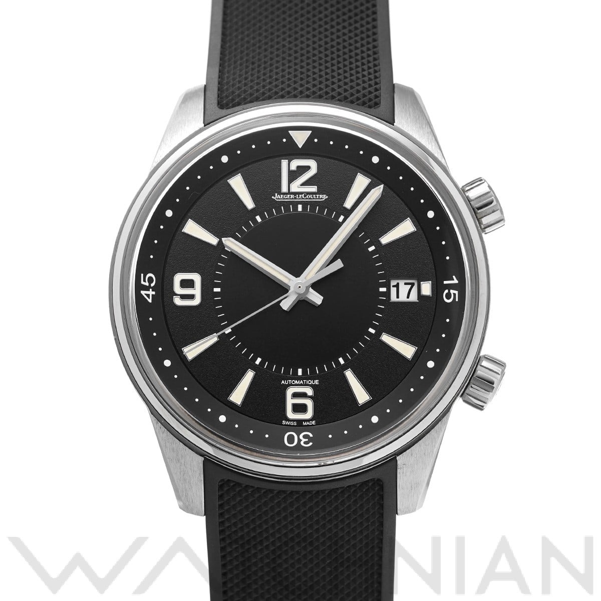 ジャガー ルクルト ポラリス デイト Q9068670 ブラック メンズ 時計 【中古】【wristwatch】