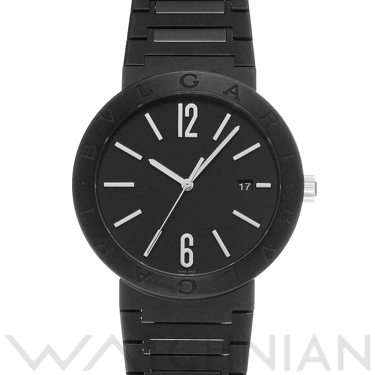 ブルガリ ブルガリブルガリ ソロテンポ BB41S ブラック メンズ 時計 【中古】【wristwatch】