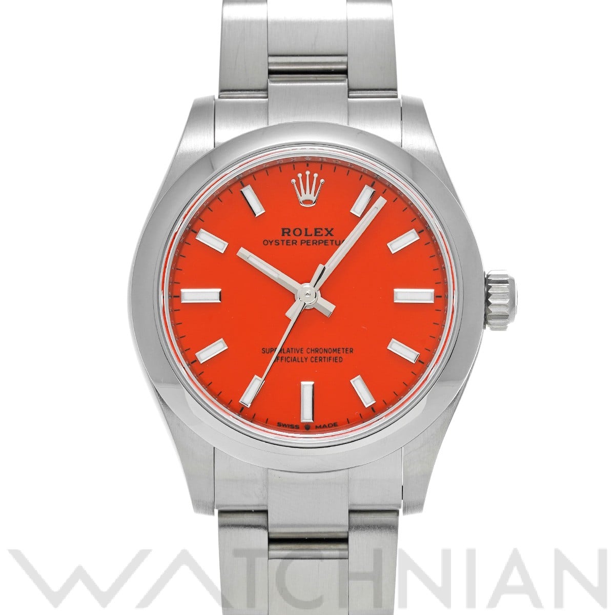 ロレックス / ROLEX オイスターパーペチュアル 31 277200 コーラルレッド ユニセックス 時計 【中古】【wristwatch】