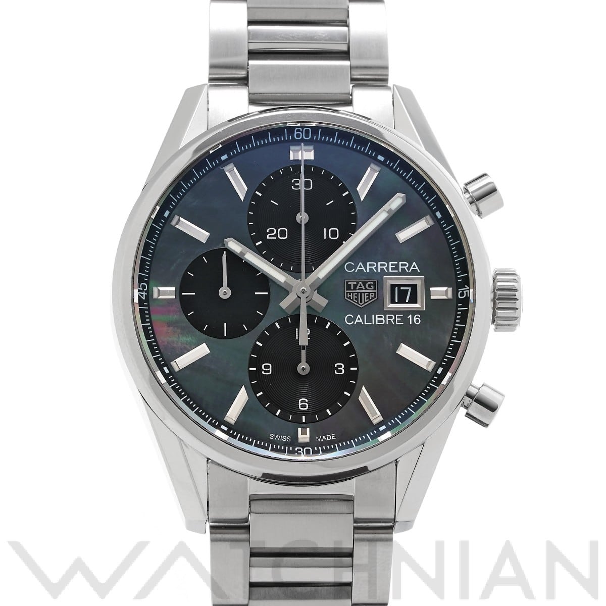タグ ホイヤー カレラ キャリバー16 クロノグラフ CBK2116.BA0715 ブラックシェル/ブラック メンズ 時計 【中古】【wristwatch】