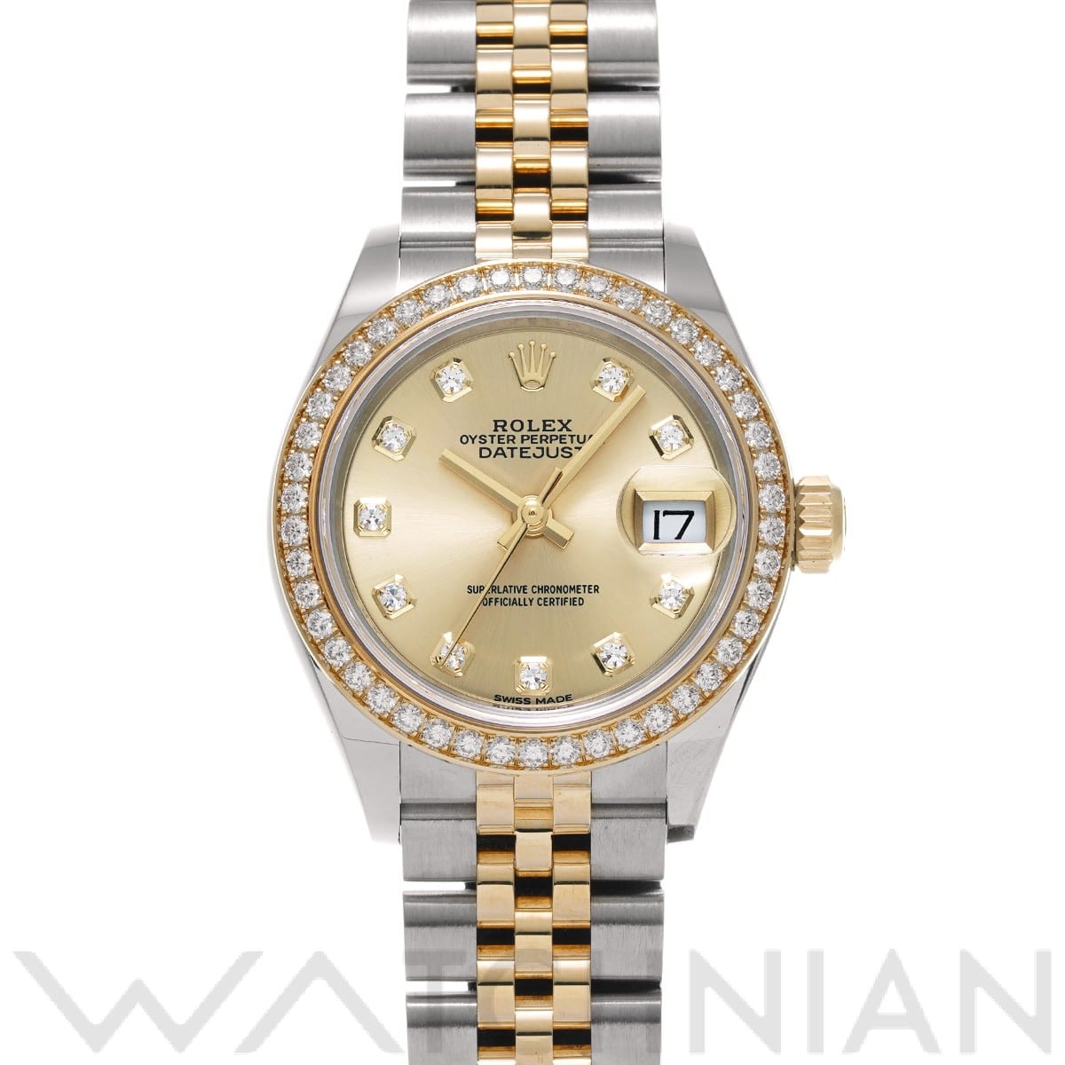 ロレックス レディ デイトジャスト 28 279383RBR シャンパン/ダイヤモンド レディース 時計 【中古】【wristwatch】